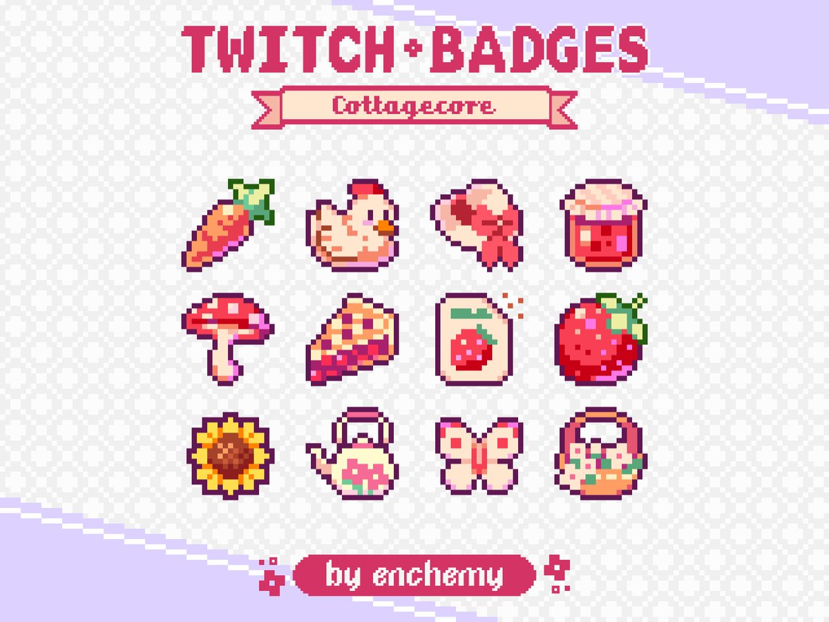 enchemy's tweet photo. @_VGen_ Hi! I'm Enchemy and I create cute small pixel art ✨, mostly Twitch badges. I would love to join vgen as a creator 🤗

✦ Portfolio: https://t.co/eiU3h1hB89
✦ Past commissioned work: https://t.co/Vkb3PVYBJA
✦ VGen: https://t.co/SqtGWAVvvH https://t.co/nbzKDhiPOC