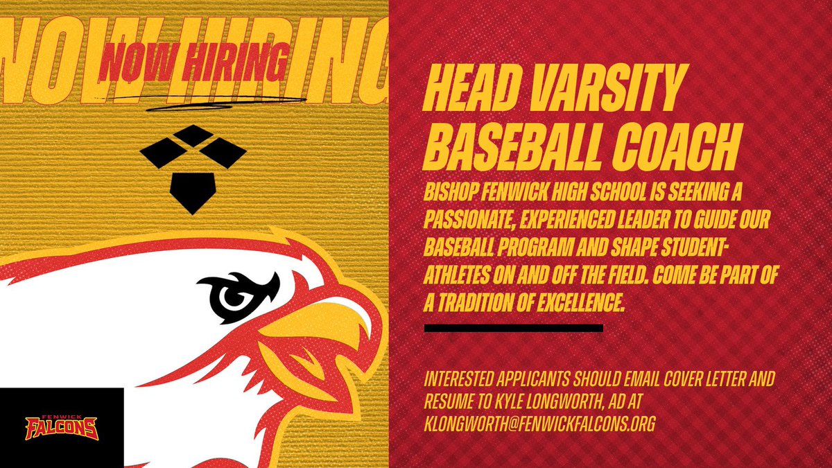 Bishop Fenwick Athletics (@fenwicksports) on Twitter photo ๐จHeach Coach Opening๐จ
Head Varsity Baseball Coach
For the 2025-26 school year!
Apply Now: resources.catholicaoc.org/jobs/head-baseโฆ
<a href="/SWOSportsDaily/">Southwest Ohio Sports Daily</a> <a href="/prepbaseball/">Prep Baseball</a> <a href="/MikeDyer/">Mike Dyer</a> <a href="/BishopFenwick1/">Bishop Fenwick High School</a> <a href="/PrepBaseballOH/">Prep Baseball Ohio</a> <a href="/journalnews/">journalnews</a> <a href="/Swoada1/">Swoada</a> <a href="/OHSBCAwebmaster/">OHSBCA</a> ๐จHeach Coach Opening๐จ
Head Varsity Baseball Coach
For the 2025-26 school year!
Apply Now: resources.catholicaoc.org/jobs/head-baseโฆ
<a href="/SWOSportsDaily/">Southwest Ohio Sports Daily</a> <a href="/prepbaseball/">Prep Baseball</a> <a href="/MikeDyer/">Mike Dyer</a> <a href="/BishopFenwick1/">Bishop Fenwick High School</a> <a href="/PrepBaseballOH/">Prep Baseball Ohio</a> <a href="/journalnews/">journalnews</a> <a href="/Swoada1/">Swoada</a> <a href="/OHSBCAwebmaster/">OHSBCA</a>
