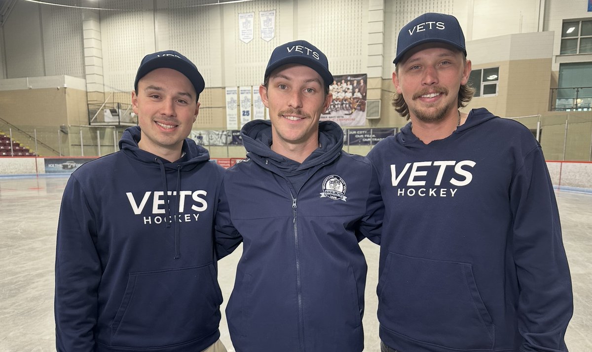 The <a href="/WDSKNavyVets/">Woodstock Navy Vets</a> introduce their coaching staff for the 2025-2026 PJHL season! Justin Elms is being promoted from within taking over as the Navy Vets head coach. Interviews in the link below! #LocalSports #PJHL #519Woodstock <a href="/PJHL_Official/">PJHL</a> 
youtu.be/iu27JjlKh-I