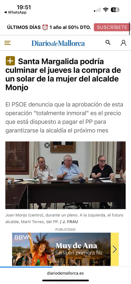 ⚠️ L’equip de govern torna a dur al ple, per sorpresa, la compra dels terrenys vinculats a familiars del batle.

Sense passar per comissió. Sense canvis. Sense transparència. Just abans del canvi de batlia.

❓És aquest el preu perquè Monjo cedeixi la vara al PP?