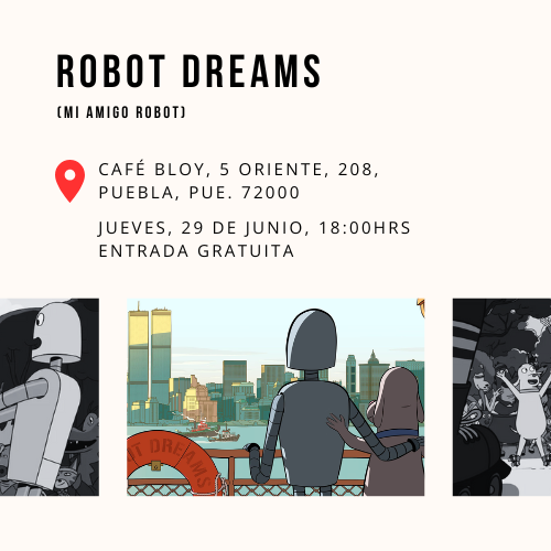 ades_XIV's tweet photo. #ClubDeCine | Primera sesión

Acompáñanos en nuestra primera sesión de club de cine para platicar sobre #RobotDreams (Mi Amigo Robot).

📆 Jueves 29 de mayo
⏰18:00
📍@bloy.cafe
☕ Entrada gratuita (No incluye consumo en barra)

#ElGodinato https://t.co/yTQCB1vrGk