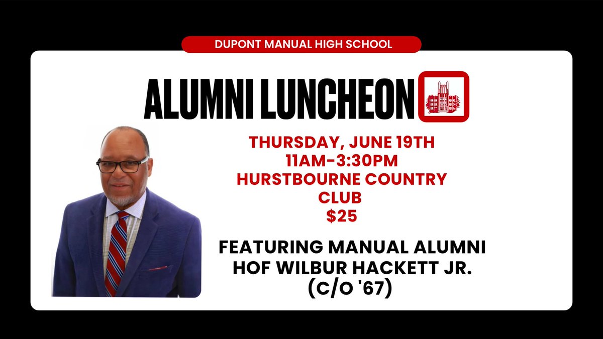 We’re looking forward to having Manual legend Wilbur Hackett Jr. speak at our upcoming alumni luncheon. 

You can purchase 🎟️ here: zeffy.com/en-US/ticketin…