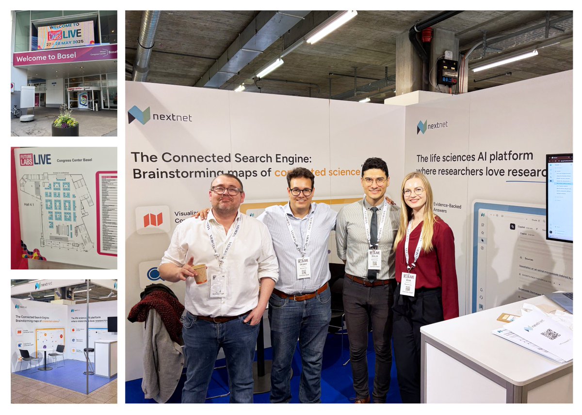 getnextnet's tweet image. 🚀 We’re live at @FutureLabs_Live 2025 at the Congress Center Basel!
📍Find us at Booth 72 — the Nextnet team is here and ready to connect.
🎁 We’ve got great swag, and even more exciting: you can be among the first to experience our newly launched AI knowledge platform for…
