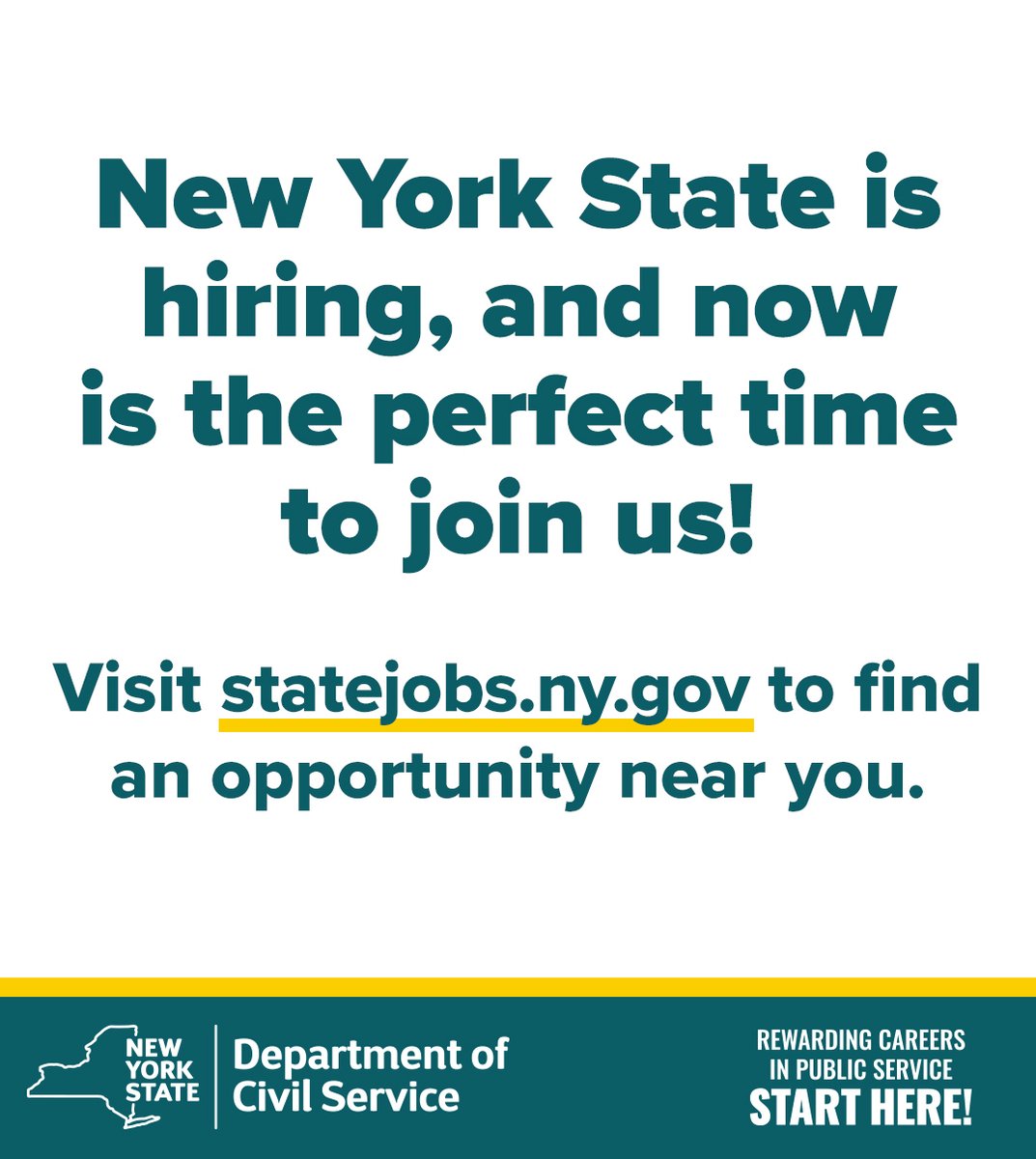 New York State is hiring, and now is the perfect time to join us! Visit statejobs.ny.gov to find an opportunity near you.