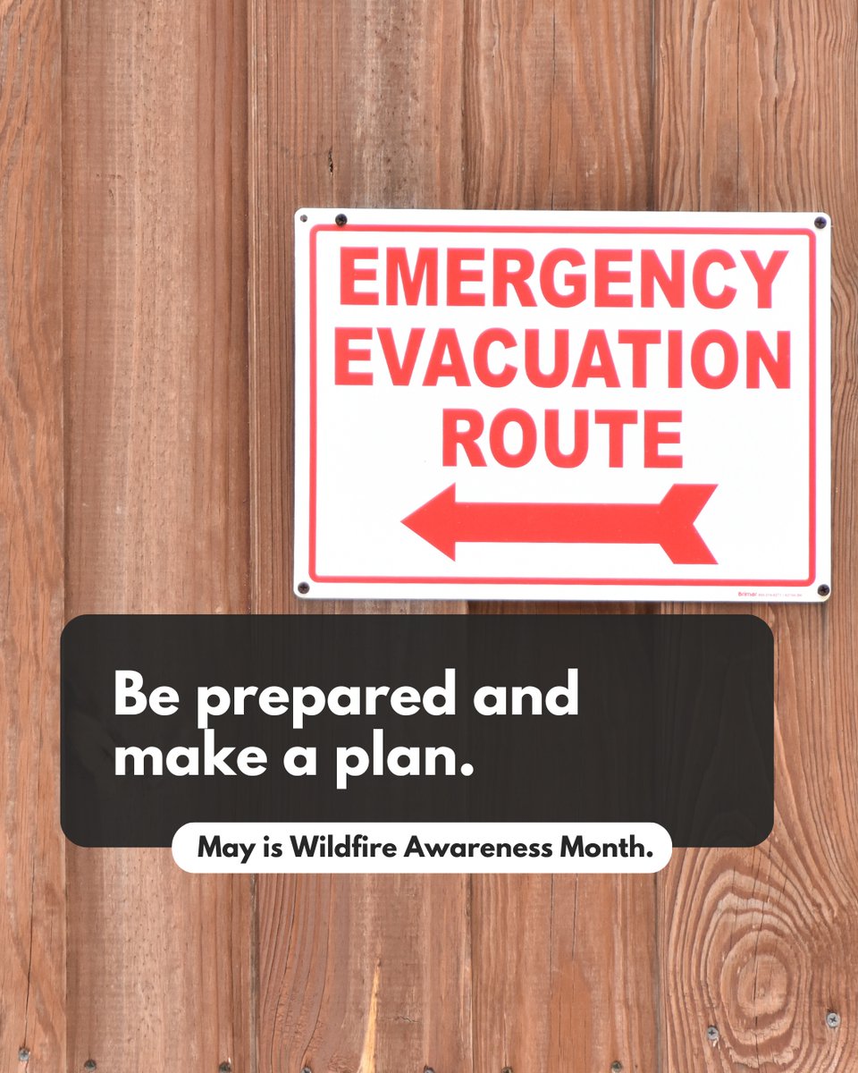 Be prepared in the event of a wildfire. Educate yourself and your family about fire safety and evacuation procedures. Have emergency kits ready and stay informed about fire risks in our area. #WildfireAwarenessMonth