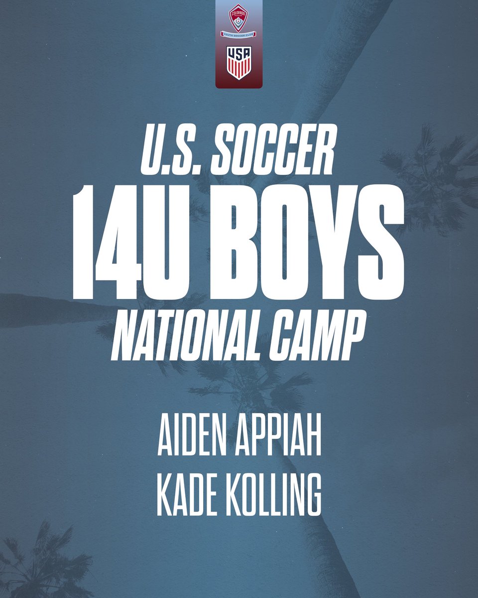 Rapids Youth Soccer (@rapidsyouthclub) on Twitter photo 🇺🇸⚽️💪 CONGRATS to Aiden Appiah & Kade Kolling on being selected to attend the <a href="/ussoccer/">U.S. Soccer</a> 14U Boys’ National Camp in Chula Vista, CA! Aiden & Kade joined 58 of the nation's top 2011-born players from 21 states!
#OneClubOneCommunity #CRYSCElite 🇺🇸⚽️💪 CONGRATS to Aiden Appiah & Kade Kolling on being selected to attend the <a href="/ussoccer/">U.S. Soccer</a> 14U Boys’ National Camp in Chula Vista, CA! Aiden & Kade joined 58 of the nation's top 2011-born players from 21 states!
#OneClubOneCommunity #CRYSCElite