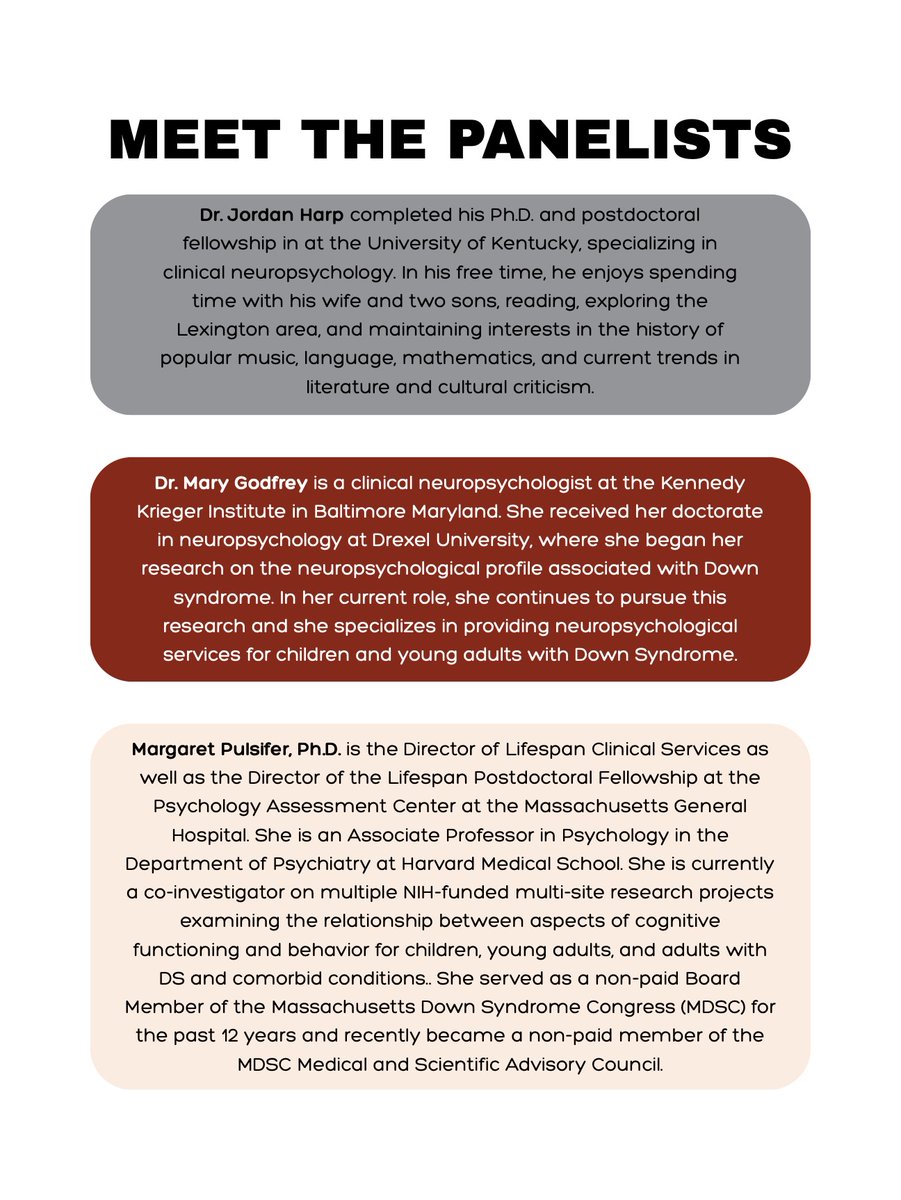 AnstPeds's tweet image. Just a reminder for our panel event tomorrow discussing clinical interviewing tips for Down Syndrome populations across the lifespan! Check out our flyer for more info.
Register here: mcw-edu.zoom.us/meeting/regist…