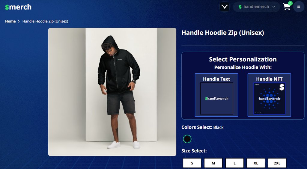 NEW: $handle Hoodie (Zip) 🔥

✅ Personalized Merchandise 
( $handle or $handle NFT image)

☑️ Accepting $ADA for all Orders

+ Worldwide International Shipping
+ Order Tracking with Notifications
→ $merch is shipping now!💲🚛

Which $handle are you going to use?