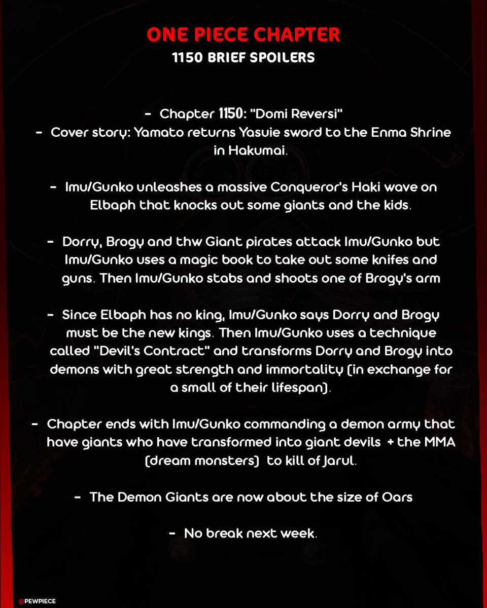 rawrbrat's tweet photo. Brief spoilers from Chapter 1150! (Credits to pewpiece).

#ONEPIECE1150 #Gunko https://t.co/FewkDlRbMn
