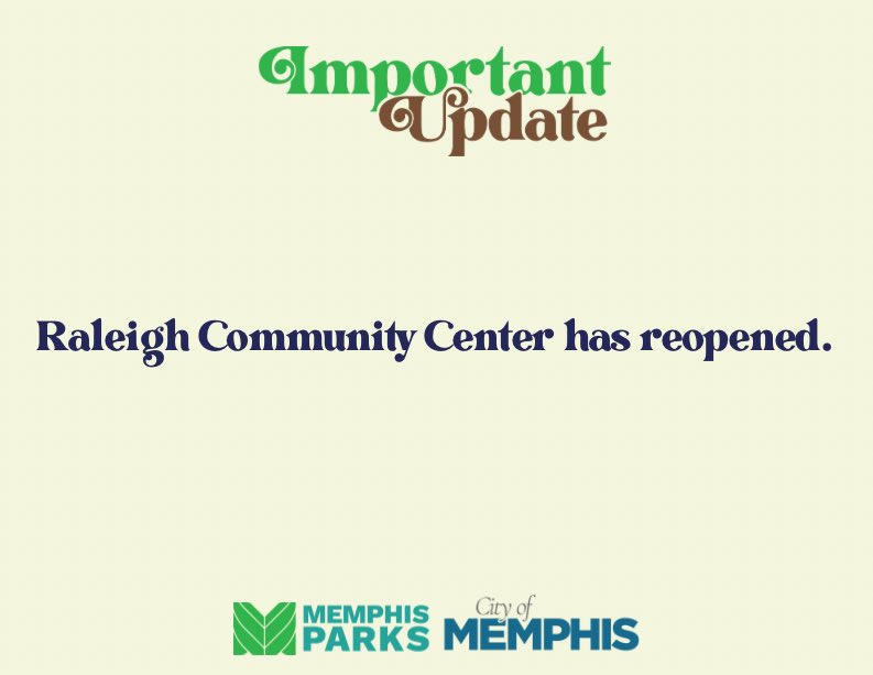 Raleigh Community Center has reopened.