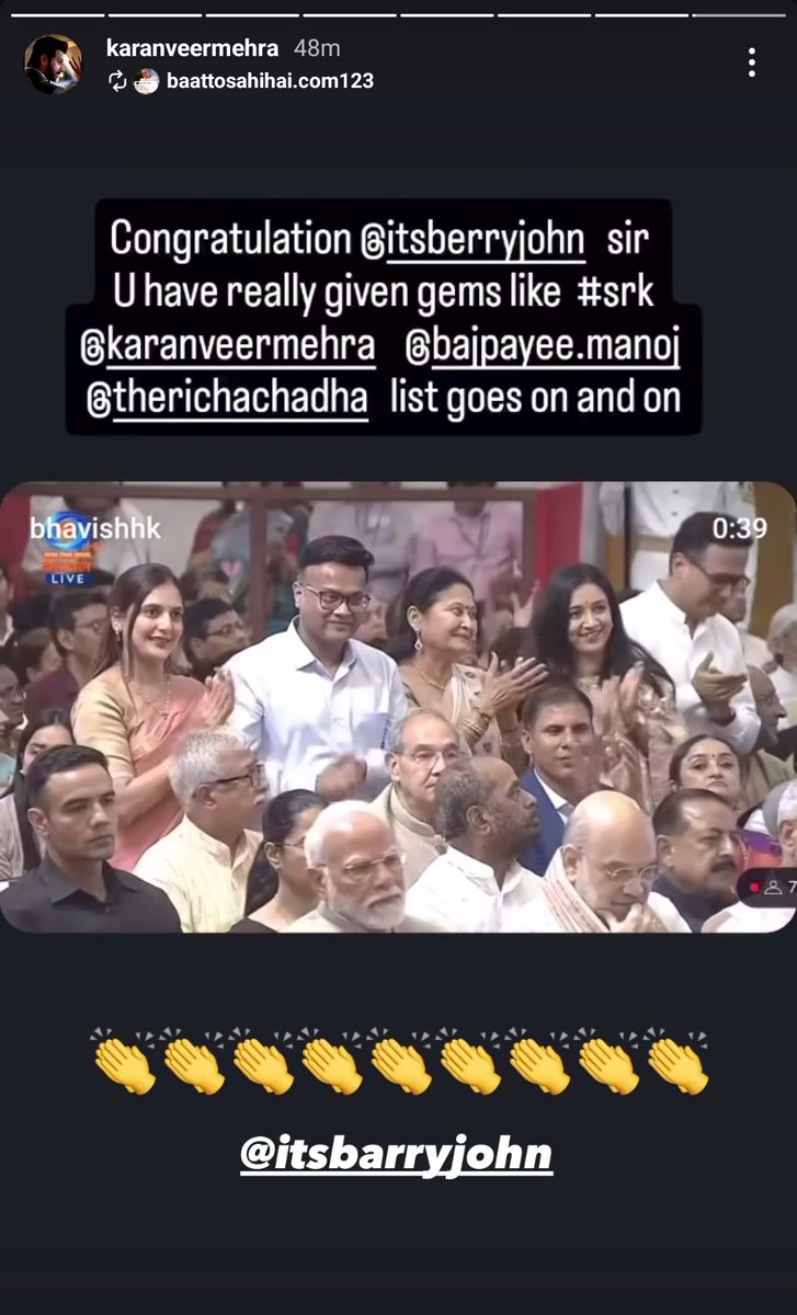 KVMFanmily's tweet photo. Karan applauds for his acting guru, #BarryJohn's Padma Shri ❤️
#KaranVeerMehra𓃵 #KaranVeerMehra #KVMNation #KVMFanmily https://t.co/oxz4GJQNhB