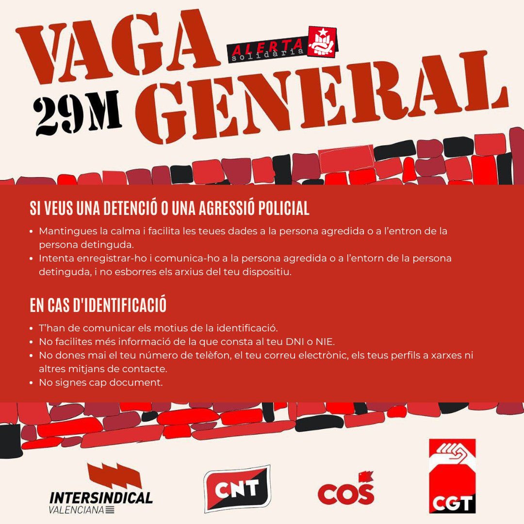 #VagaGeneral29M
#HuelgaGeneral29M
#MazónDimissió