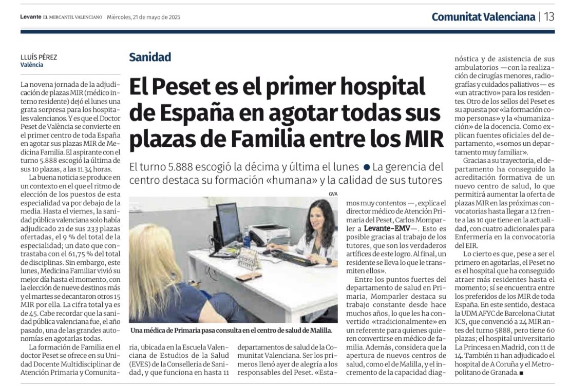 Álvaro Campo (@alvarocampo13) on Twitter photo Muy orgulloso de formar parte de la formación de los residentes de MFYC como tutor hospitalario 💪🏻 un reconocimiento que nos impulsa a continuar mejorando!!
Enhorabuena <a href="/GVADrPeset/">DS Doctor Peset</a> <a href="/GVAsanitat/">GVA Sanitat</a> Muy orgulloso de formar parte de la formación de los residentes de MFYC como tutor hospitalario 💪🏻 un reconocimiento que nos impulsa a continuar mejorando!!
Enhorabuena <a href="/GVADrPeset/">DS Doctor Peset</a> <a href="/GVAsanitat/">GVA Sanitat</a>