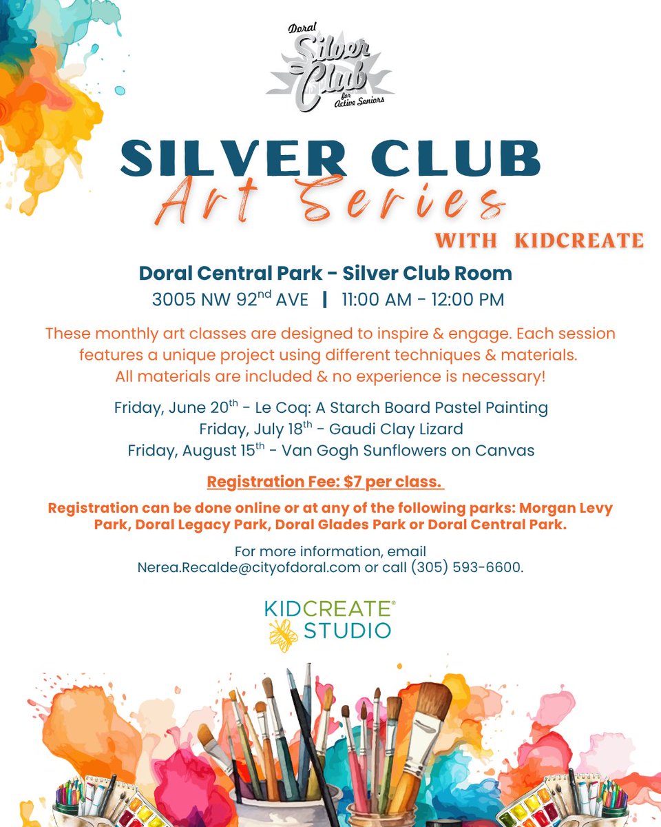 Cityofdoral's tweet photo. ➡️ Swipe through to explore what’s new and for full details on how to register for each program! 

📞 For more information contact the Parks &amp; Recreation Department at (305) 593-6600. 

(3/3)

#CityofDoral #DoralCentralPark #NewPrograms #DoralProud #DoralShines https://t.co/XJsq7p9hEb