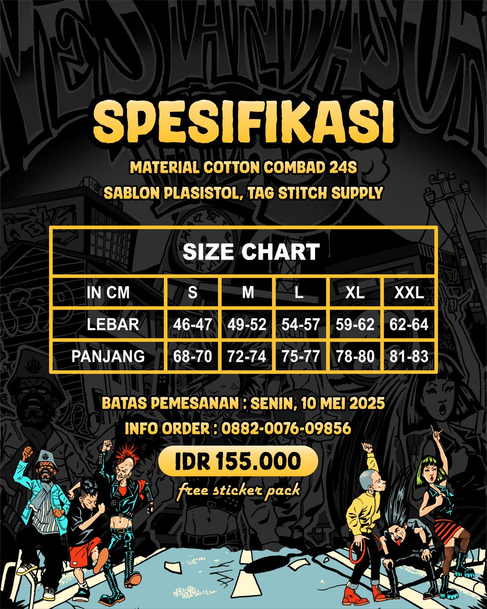PRB_0294's tweet photo. PRE ORDER NOW

T-shirt We Stand As One Vol.3 
Warna : Hitam &amp; Putih
Tag Stitch Supply
Price : 185.000 ( free ticket + sticker )
Dp : 100.000
Dp/full payment s/d tanggal 1 Juni 2025
Size : S, M, L, XL, XXL
Nb : Size XL, XXL ( tambah 5.000 )

Info order : 0896-2998-5812
Thank you! https://t.co/KoAREVh21L