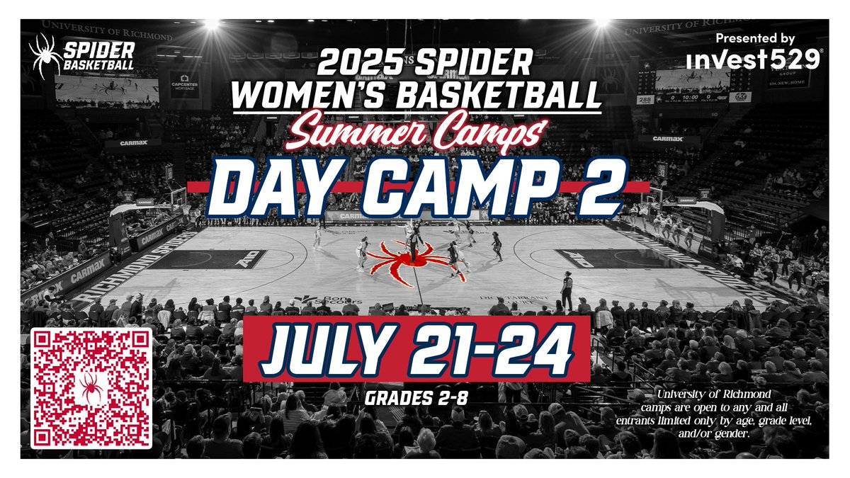Richmond Women’s Basketball (@spiderwbball) on Twitter photo Sign up now for Richmond WBB summer camps! 🕷️🏀
<a href="/SpiderAthletics/">Richmond Athletics</a> // #OneRichmond
Registration: spides.us/3P5Glwa Sign up now for Richmond WBB summer camps! 🕷️🏀
<a href="/SpiderAthletics/">Richmond Athletics</a> // #OneRichmond
Registration: spides.us/3P5Glwa