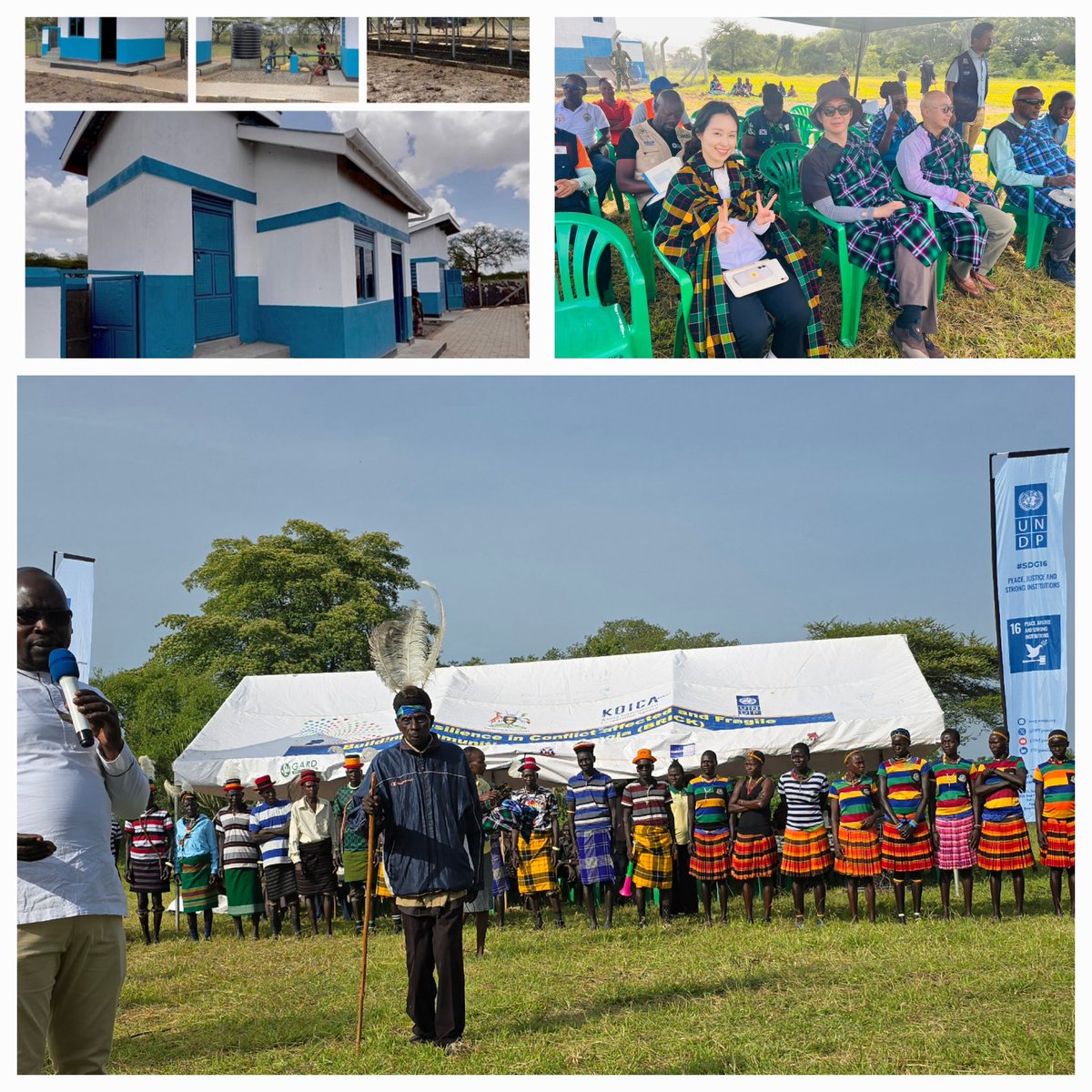Meeting in Lokwakial subcounty. community members are grateful for the Lokoorok piped water system, covering 15 villages in the area #Water for peace #SDG16 16