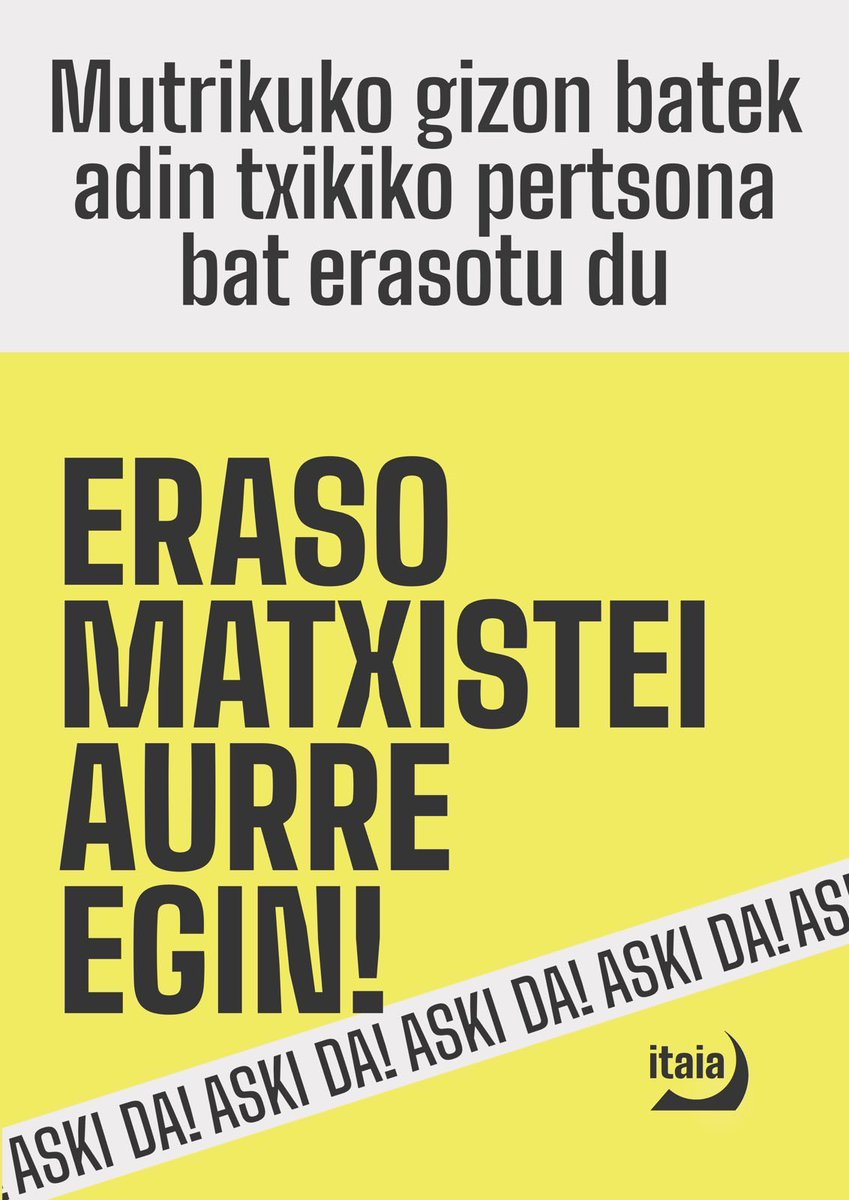 Itaia_leartibai's tweet photo. ⚠️

Mutrikuko gizon batek adin txikiko bat erasotu du. 

Gogor salatzen dugu gertatutakoa eta gure babes osoa adierazi nahi diogu erasotuari eta gertukoei, zentzu horretan, guk ere erasotuaren inguruko
zurrumurruak eteteko eskaera egiten dugu, fokua erasotzailean jartzeko. https://t.co/5fEENmB9mN