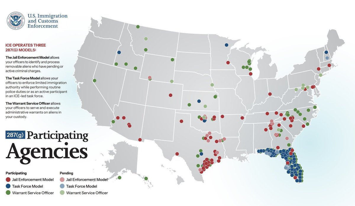 FLORIDA STANDS OUT: New map shows locations in the U.S. that have formal agreements with ICE