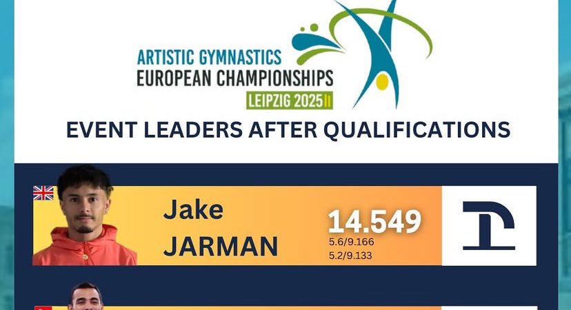 Jake Jarman leads the way and qualifies highest for the individual vault finals