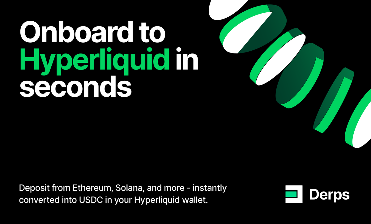 Onboard to Hyperliquid in seconds!

In Derps, you can deposit any coin from any chain: your Ethereum, Base or Solana deposit is intantly converted into USDC in your <a href="/HyperliquidX/">Hyperliquid</a> wallet with derps!

Or, simply load your account using Apple Pay or Google Pay powered by <a href="/moonpay/">MoonPay 🟣</a>