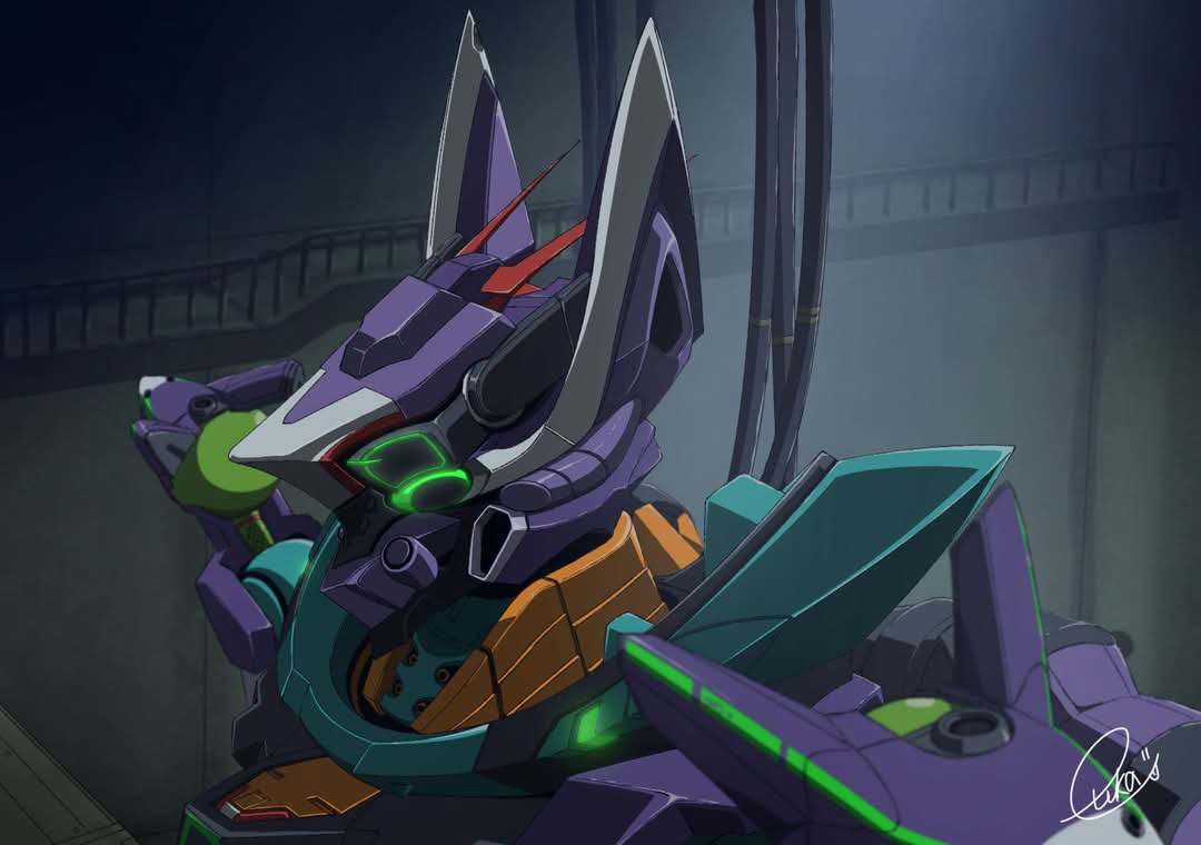 Realmente este diseño del nuevo gundam que aparecio me recuerda muchisimo al eva 02 con la paleta de color del eva 01,pensare cuando dibujarlo jajaja