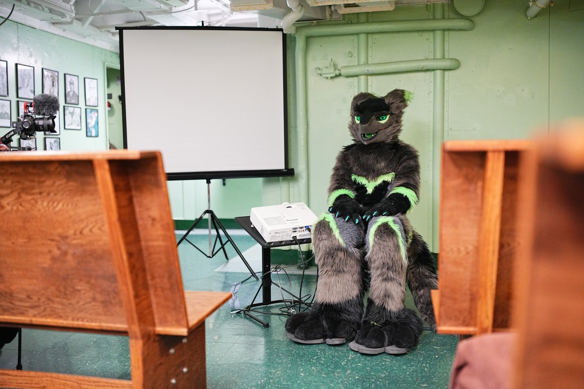 Today Class, We will learning about Sergals. Not me tho.
#Sergal #FursuitEveryday #GalacticCamp #USSHornet
📸: <a href="/trixx_rx/">Trix «PAWcon»</a>