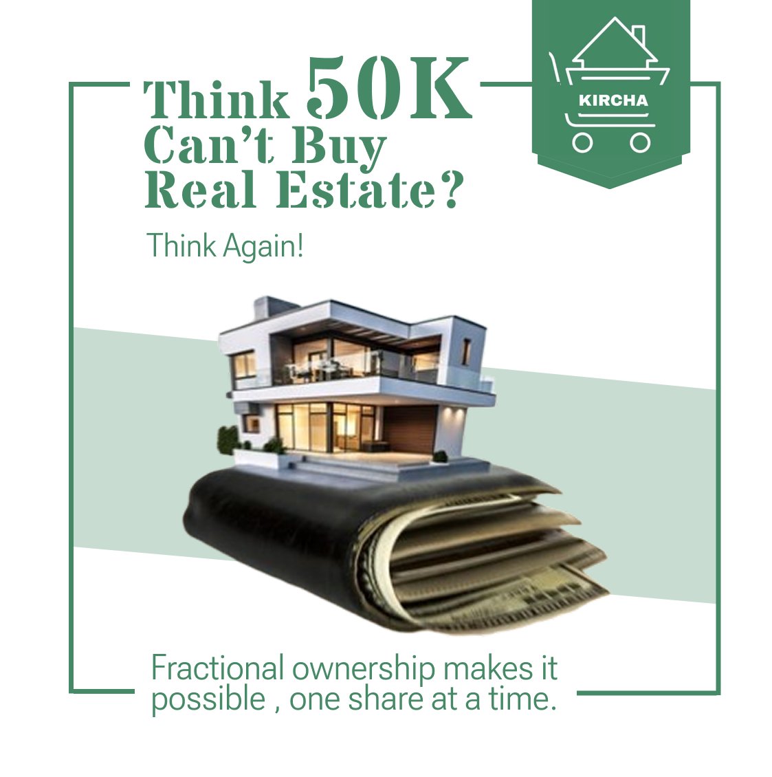 kircha_et's tweet photo. Most people think 50K birr can only get you a phone or a quick vacation.

With Kircha, it can be the start of your real estate journey!

 #Kircha #FractionalOwnership #InvestInRealEstate https://t.co/RPXCdGm74n