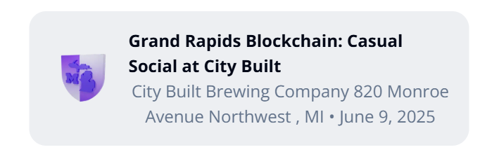 _macki's tweet photo. for 2 months, i’ve been planning out a local blockchain group with the help of @StandWithCrypto
building with a core irl group has been energizing in a way CT rarely is -- it just feels good to find others nearby who speak crypto
now, our first event is live on their site 👇 https://t.co/OLCgoQ3aHt