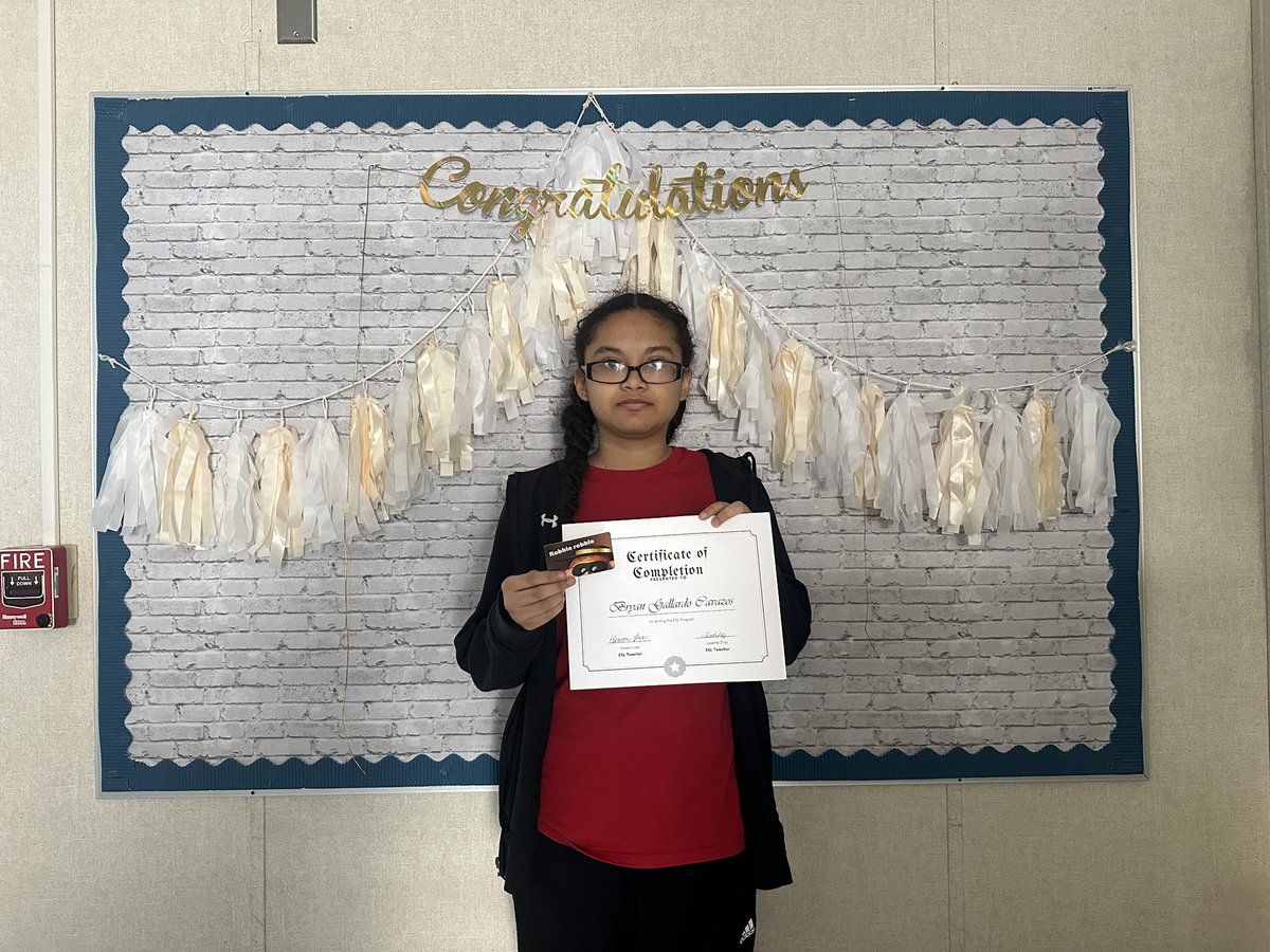 Congratulations to the students who have completed the ESL program! We are so proud of you. <a href="/SiegelMiddle/">Siegel Middle School</a>