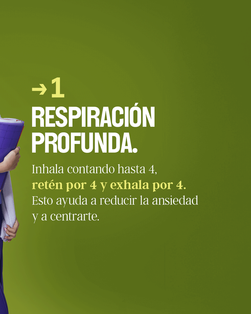 floridauni's tweet photo. 😌 Respirar, pausar y confiar. Antes del examen, relaja cuerpo y mente con estos tips. ¡Guárdalos y llega a #selectividad con la mejor energía! 💪

#AhíEsFlorida #Cooplearning #estudiadeotramanera https://t.co/XoPhfAfBeE