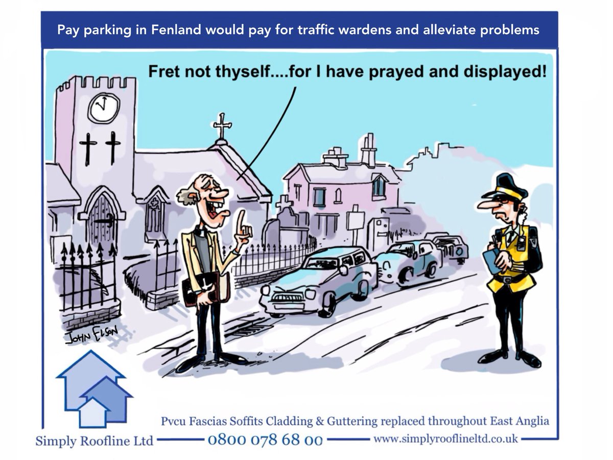 This weeks <a href="/fenlandcit/">Fenland Citizen</a> cartoon. <a href="/SimplyRoofline/">Jason</a> #johnelsonartist  #fenland #fenlandparking