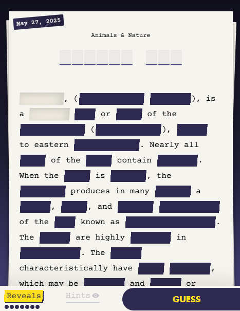 MerriamWebster's tweet photo. You should play REVEALED. 
https://t.co/UmNNzr4pzk https://t.co/LTY0IYl0sE