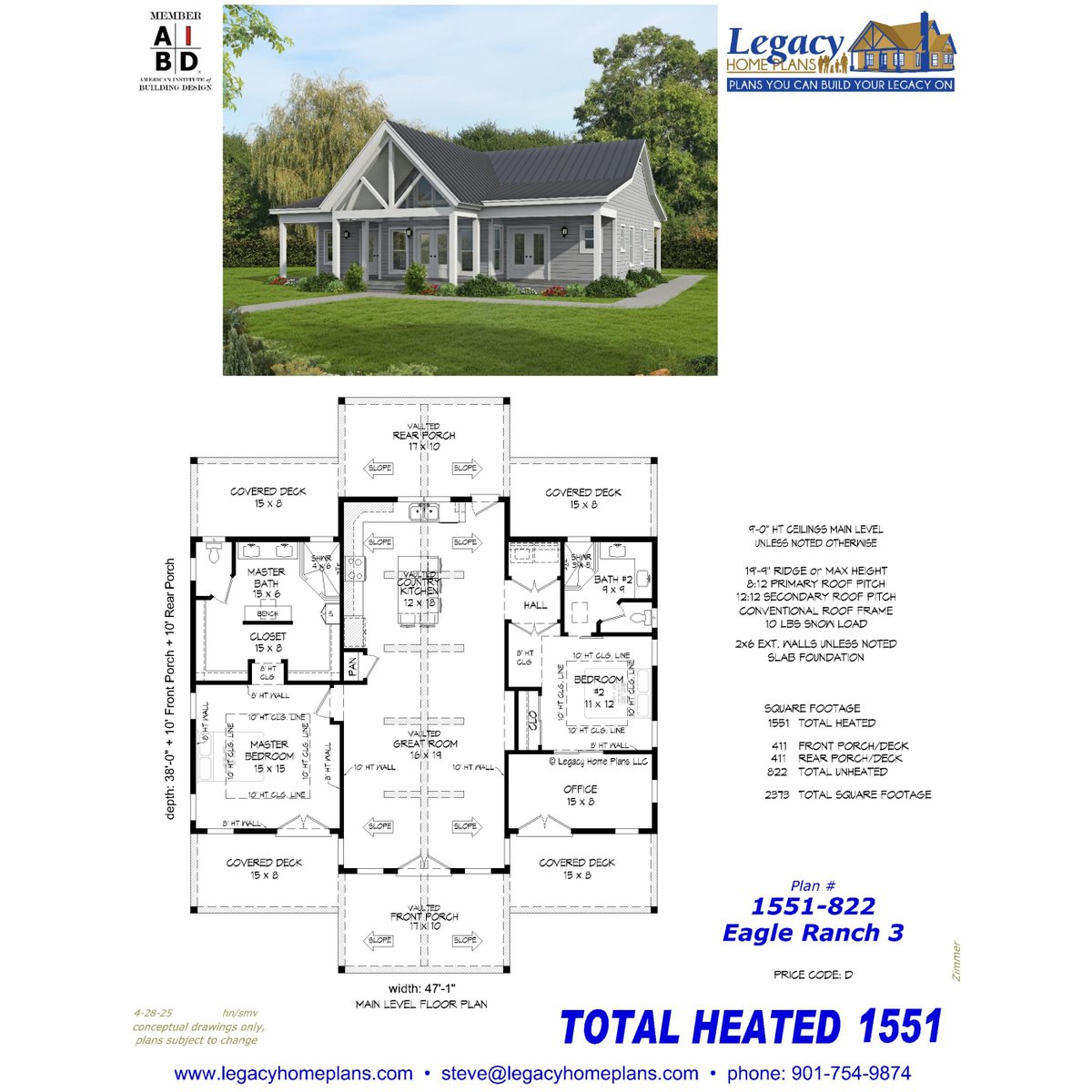 LegacyHomePlans's tweet image. 🏡 Eagle Ranch 3 – Modern Ranch with a Bold, Symmetrical Style! 🌟🏞️

A clean, symmetrical design with standout curb appeal and everyday comfort.

🔗linktr.ee/LegacyHomePlans

#RanchStyleHome #ModernRustic #OpenConceptLiving #DreamHome #HousePlans