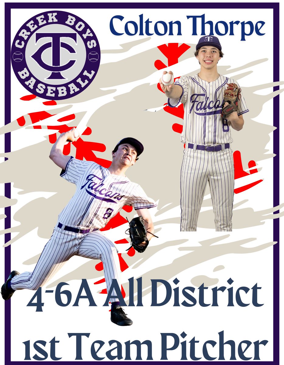 Timber Creek Falcon Baseball (@tcfalconbsb) on Twitter photo Creek Boys - All district Selection. Well Earned!
<a href="/ColtThorpe2025/">Colton Thorpe</a>
<a href="/TCFalconBsb/">Timber Creek Falcon Baseball</a> Creek Boys - All district Selection. Well Earned!
<a href="/ColtThorpe2025/">Colton Thorpe</a>
<a href="/TCFalconBsb/">Timber Creek Falcon Baseball</a>