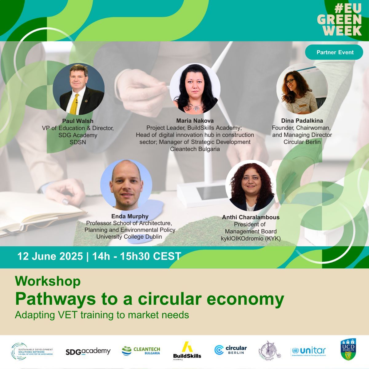 The SDG Academy (@sdg_academy) on Twitter photo Join us at #EUGreenWeek for our webinar Pathways to a Circular Economy: Adapting VET training to market needs
📅 Date: 12 June 2025
⏰ Time: 14:00 – 15:30 CEST
📍Register now: buff.ly/q3sZGxa
📢Co-organizers: <a href="/UNSDSN/">SDSN</a> and <a href="/CleantechBG/">Cleantech Bulgaria</a>
🤝Partners: <a href="/EU_ENV/">EU Environment</a> Join us at #EUGreenWeek for our webinar Pathways to a Circular Economy: Adapting VET training to market needs
📅 Date: 12 June 2025
⏰ Time: 14:00 – 15:30 CEST
📍Register now: buff.ly/q3sZGxa
📢Co-organizers: <a href="/UNSDSN/">SDSN</a> and <a href="/CleantechBG/">Cleantech Bulgaria</a>
🤝Partners: <a href="/EU_ENV/">EU Environment</a>