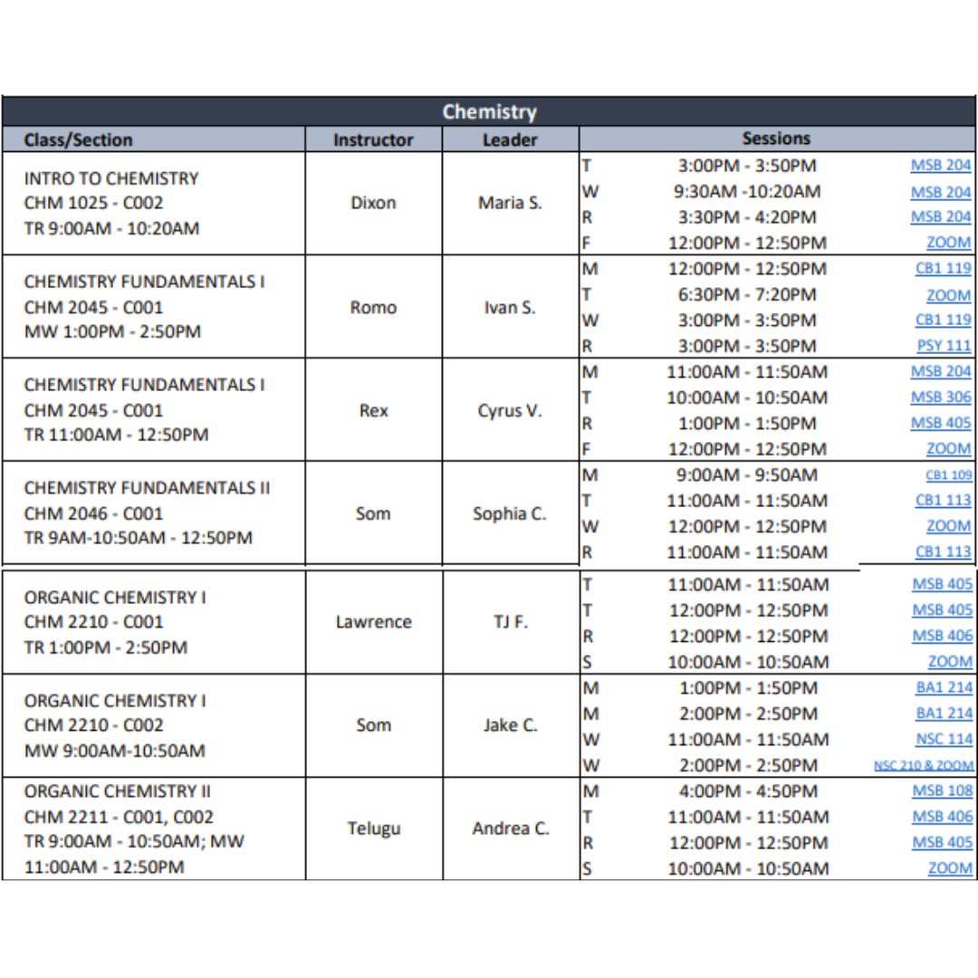 UCFSARC's tweet image. Check out the Summer 2025 Supplemental Instruction Schedule! #ucfsarc #supplementalinstruction #academicsuccess
