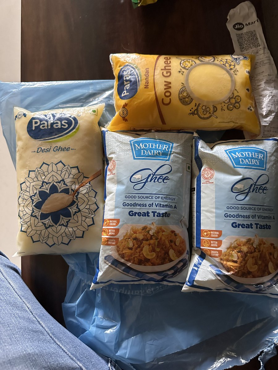 jainkarann's tweet photo. This was delivered. Non cow ghee. https://t.co/nLcYApmAEY