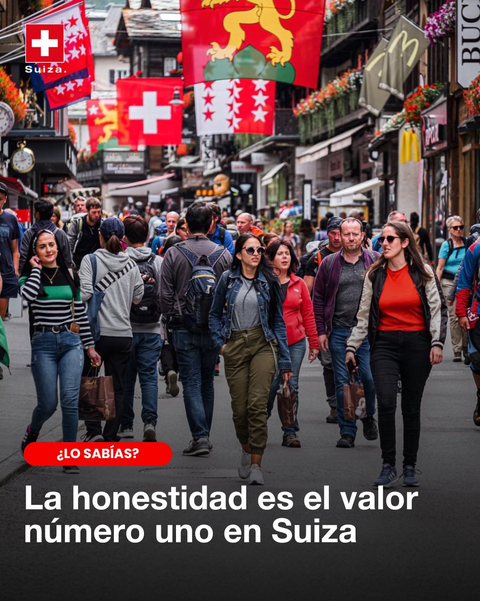 #DomingodeSabíasQue la honestidad es clave para la felicidad de los suizos? Según una encuesta masiva, este es el valor más indicado. Disfrutar la vida y las relaciones duraderas también fueron mencionadas en esta encuesta. ¿Y tú, qué valoras más? 👇