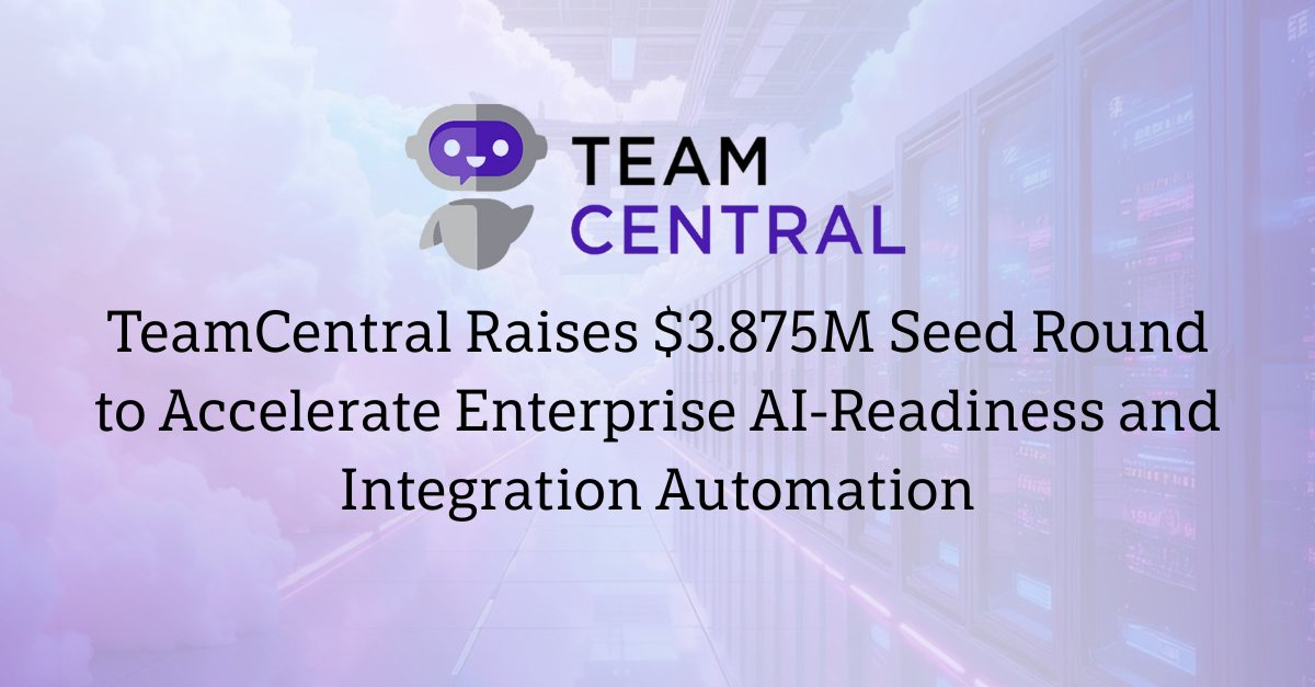 Cincy_Tech's tweet image. More exciting portfolio company news coming your way...
TeamCentral has just raised a $3.875M seed round to accelerate enterprise AI readiness and integration automation, marking a major leap forward for businesses looking to harness the power of AI.
rochesterfirst.com/business/press…