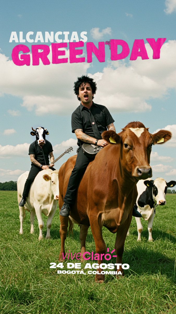 Buen día amantes de las bandas legendarias, este cordial servidor vacuno deja acá esta gran noticia. Muuuuuuak 🫶🏼💋alcancias.armatuvaca.com/green-day-bogo…