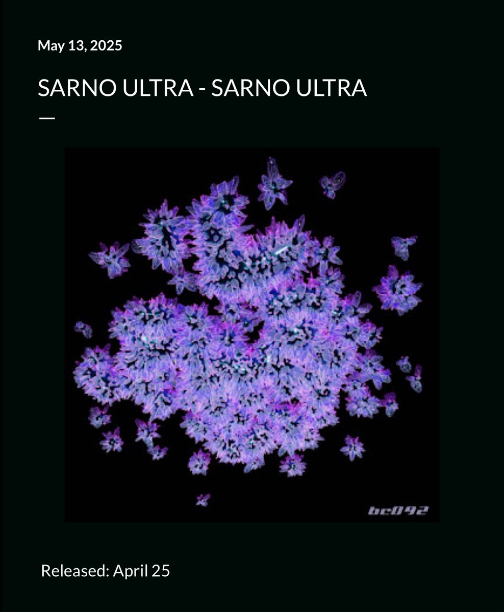 BRICOLAGE (@bricolageg5) on Twitter photo “…unique sonic discrepancies.”
“…heavy on the glitchy weirdness.”
Pretty awesome review of the Sarno Ultra album from <a href="/FringesofSound/">Fringes of Sound</a>
Read in full ⬇️
onthefringesofsound.com/2025/05/sarno-…
Sarno Ultra are <a href="/KaylaPainter/">Kayla Painter 💜🌎</a> and <a href="/jilkmusic/">Jilk</a> “…unique sonic discrepancies.”
“…heavy on the glitchy weirdness.”
Pretty awesome review of the Sarno Ultra album from <a href="/FringesofSound/">Fringes of Sound</a>
Read in full ⬇️
onthefringesofsound.com/2025/05/sarno-…
Sarno Ultra are <a href="/KaylaPainter/">Kayla Painter 💜🌎</a> and <a href="/jilkmusic/">Jilk</a>