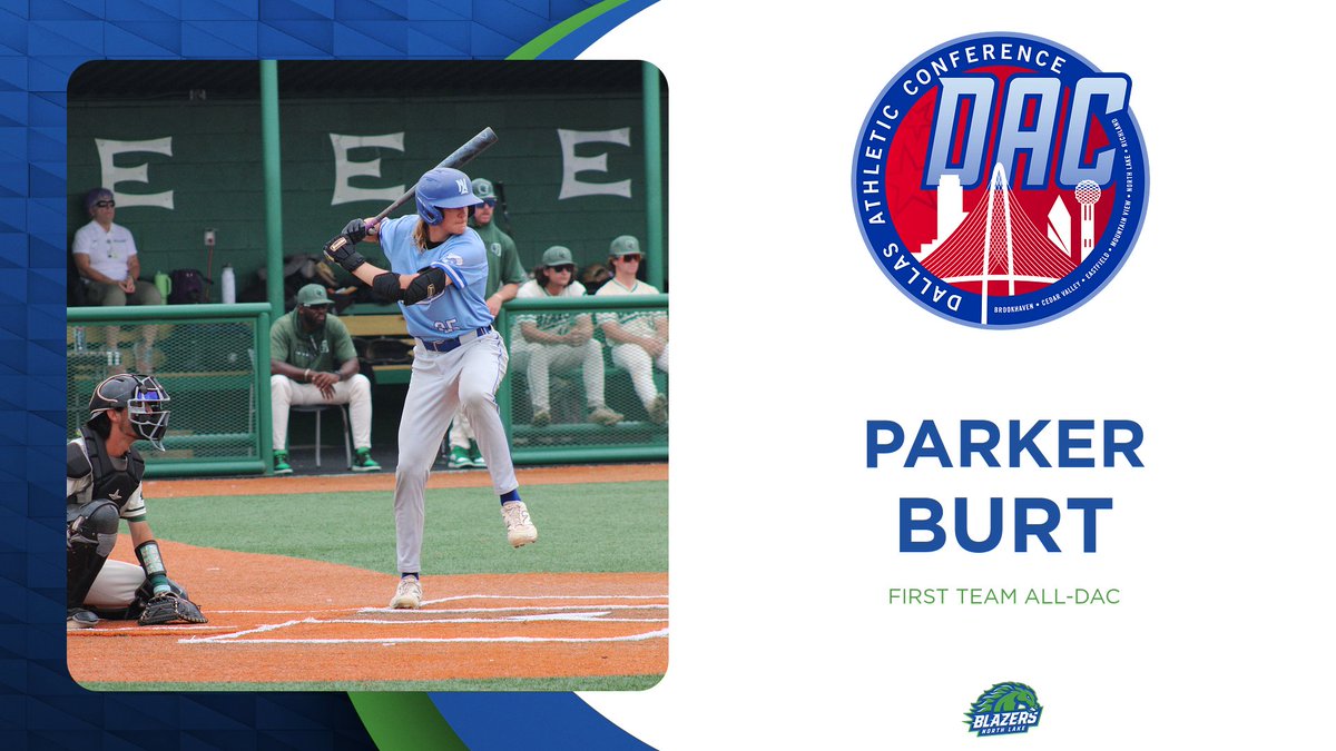 Burt First Team All-DAC, 4 Blazers Second Team

🗞️ northlake.prestosports.com/sports/bsb/202…

#AllDAC | #DACBaseball