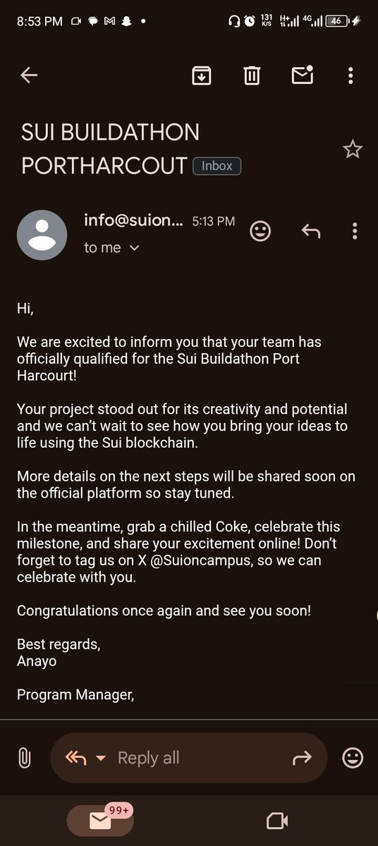 Divine Favour Evans (@foid_e) on Twitter photo My team qualified for the <a href="/suioncampus/">Sui On Campus</a> build-a-thon Port Harcourt 🎉
So ecstatic and thankful to my team for reaching this milestone 😊
#sui #suioncampus #LFG My team qualified for the <a href="/suioncampus/">Sui On Campus</a> build-a-thon Port Harcourt 🎉
So ecstatic and thankful to my team for reaching this milestone 😊
#sui #suioncampus #LFG