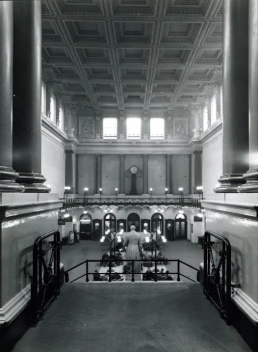 GREAT HALL, EUSTON STATION OPENS OTD 1849. Model for Grand Central Station, New York. We still mourn Euston Arch, which was actually a Temple or Propylaeum. Knocked down 1962 despite questions in the House. First ever Inter City station. Largest span of any building in the world.