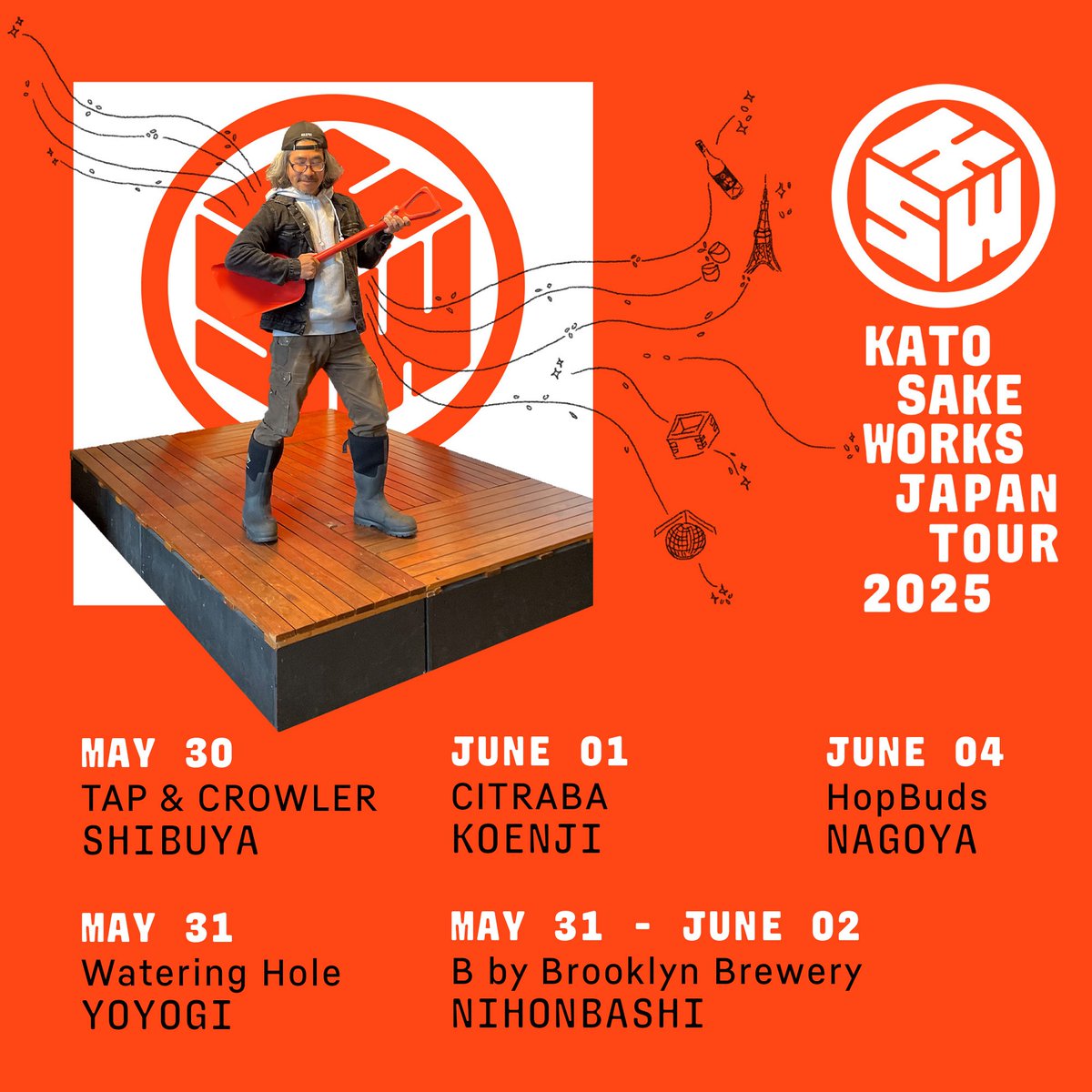 KSW Japan Tour 2025: We’re heading to Tokyo &amp; Nagoya!⁠
⁠⁠
Tour Dates &amp; Locations:⁠
May 30 — TAP &amp; CROWLER, Shibuya⁠
May 31 — Watering Hole, Yoyogi⁠
June 1 — CITRABA, Koenji⁠
May 31 – June 2 — B by Brooklyn Brewery, Nihonbashi⁠
June 4 — HopBuds, Nagoya⁠