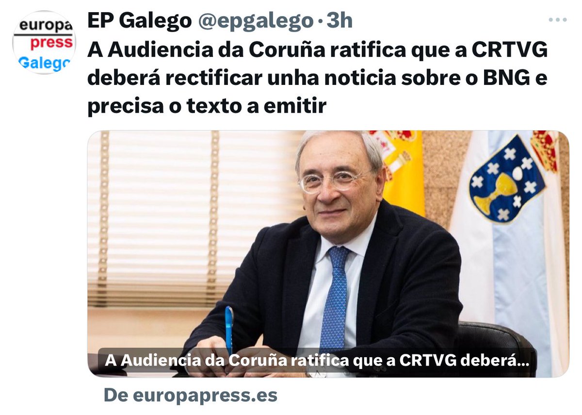Hoxe acudiu Concepción Pombo ao @par_gal para defender o seu currículo profesional e bo facer para dirixir a <a href="/crtvg/">CRTVG</a>. No mesmo día en que a Xustiza ratifica unha condena pola emisión dunha información falsa nos informativos que dirixía (e dirixe, de momento). Nin se ruborizou