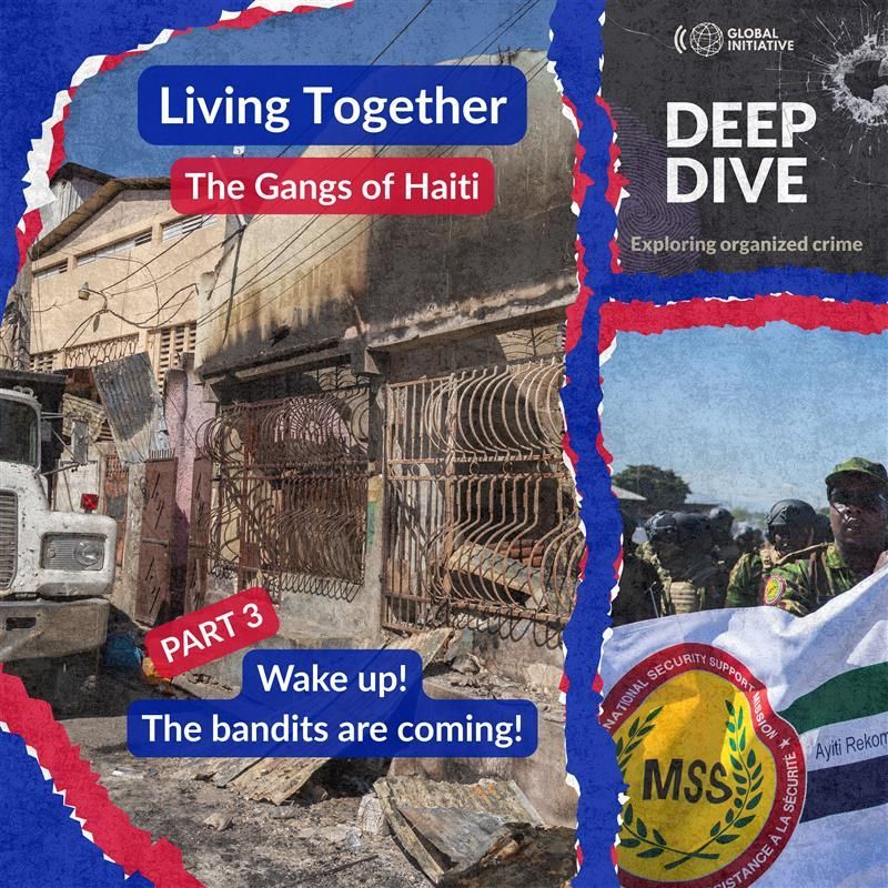 Global Initiative (@gi_toc) on Twitter photo 🚨 "Wake up! The bandits are coming!"–Part 3 of our #Haiti podcast is out now.
An ambush on international forces, rising gang control, and a deepening crisis.
🎙️With <a href="/Jacquiecharles/">Jacqueline Charles</a>, Widlore Merancourt, Bill O'Neill, <a href="/romainlecour/">Romain Le Cour</a> & Sophie Rutenbar.
👉buff.ly/UtjBjEi 🚨 "Wake up! The bandits are coming!"–Part 3 of our #Haiti podcast is out now.
An ambush on international forces, rising gang control, and a deepening crisis.
🎙️With <a href="/Jacquiecharles/">Jacqueline Charles</a>, Widlore Merancourt, Bill O'Neill, <a href="/romainlecour/">Romain Le Cour</a> & Sophie Rutenbar.
👉buff.ly/UtjBjEi