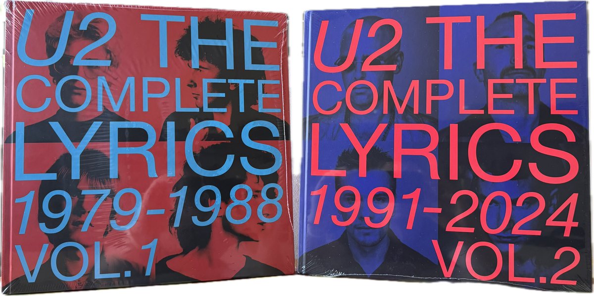 u2shark's tweet photo. My U2 The Complete Lyrics 1979 - 2024 @U2 #U2TheCompleteLyrics
U2 THE COMPLETE LYRICS
1979-1988 VOL.1
U2 THE COMPLETE LYRICS
1991-2024 VOL.2 https://t.co/bKIx5VY1aT
