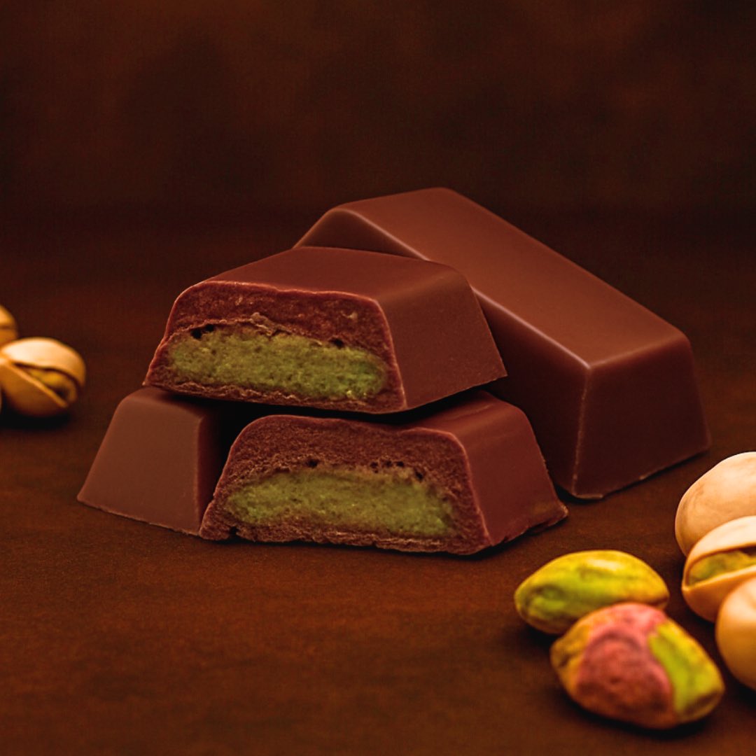Our NEW Dubai Chocolate is here! 🌴✨

Enjoy handcrafted milk chocolate bars stuffed with pistachio paste and knafeh sprinkles.

This is not your average chocolate! Available for a limited time at select locations, while supplies last.

Visit link in bio to order 📲🍫